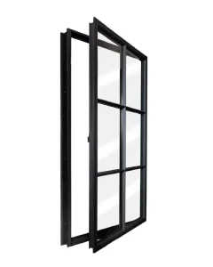 Modern Decorative Wrought Iron Window Grill Design Iron Glass Metal Window for House