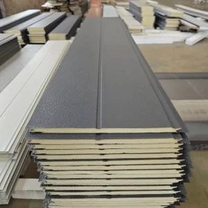 Modern Design 16mm & 20mm Thick PU Sandwich Decorative Metal Siding Panel for Hotel Exterior Wall Powerful Thermal Insulation