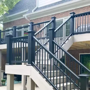Modern Design Aluminum Alloy Railings For Stairs & Balconies Durable & Easy To Power Coat