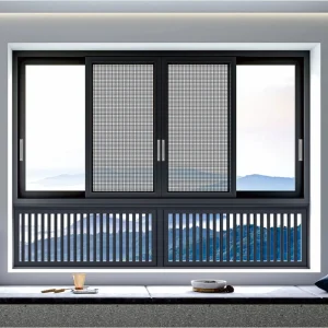 Modern Design Aluminum Sliding Windows Superior Quality Aluminium with Stainless Steel Screen Netting Frame Material