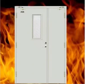 Modern Design Commercial Single Leaf Security Fireproof Metal Door Exit Gate Fire Rated Steel Door