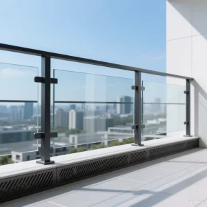 Modern Design Glass Railing Stainless Steel Aluminum Metal Frame for Villa Porch Railings 5 Year Warranty Factory Direct Fast
