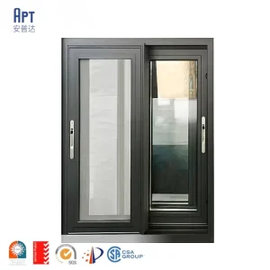 Modern Design Glazed Window Aluminum Alloy Frame Stainless Steel Screen Netting for Living Room Balcony Villa Sliding Windows