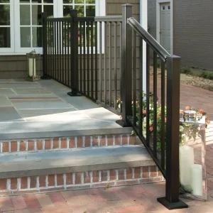 Modern Design Indoor Outdoor Aluminum and Metal Pipe Stair Railings Stainless Steel and Iron for Hotels Balcony Deck Use