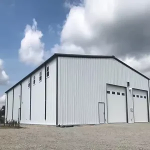 Modern Design Industrial Steel Structure Prefab Warehouses Portal Frame Lightweight National Standard Fiberglass Rock Wool