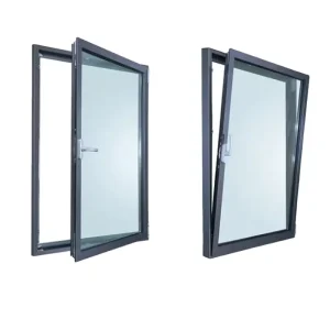 Modern Design Interior Decoration Double Tempered Glass 90 Aluminum Tilt Turn Windows with Roller Blind Curtain