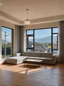 Modern Design Large Panoramic Fixed Picture Double Tempered Glazed Aluminum Frame Swing Casement Windows for Houses and Villas