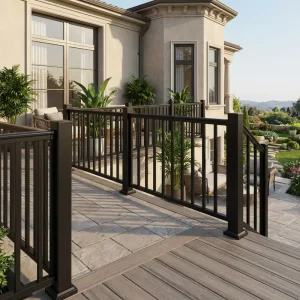 Modern Design Outdoor Galvanized Steel Stair Guardrails Handrails Rust Resistant Eco Friendly Waterproof Easy Install 2 Year