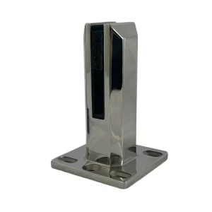 Modern Design Satin Finish Stainless Steel Glass Clamp Wall Railing Clip Rubber Pad Easy Installation Balcony
