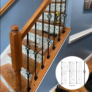Modern Design Stainless Steel Iron Railing for Balcony & Steps Aluminum Weight-Supported Steel Railing