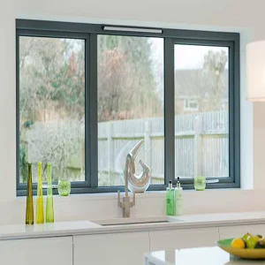Modern Design Vertical Sliding Aluminum Alloy Glass Windows Windproof Residential Villa Bedroom