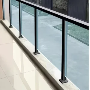 Modern Design Villa Guard Railing Glass System Stainless Steel Frameless Rust Resistant UV Protected Balcony Railing Stairs