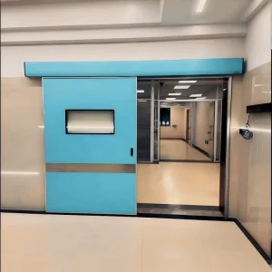 Modern Designed Automatic Hospital OT Room Door Interior Thermal Sound Insulated Sliding Medical Cleaning Door Painted Surface