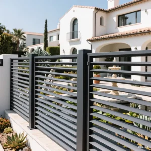 Modern Designs Aluminum Alloy Fence Panels Waterproof Garden Fence Decorative Border Trellis Gates Powder Coated