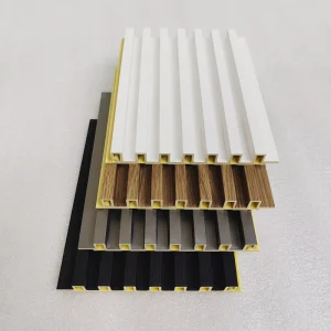 Modern Eco-Friendly Indoor Decor WPC Fluted 150 Wooden Grain PVC Waterproof Laminated Wall Cladding Panels