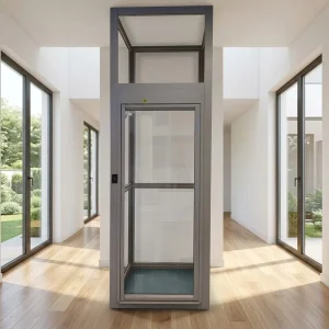 Modern Elevator Parts Pull Door Mirror Stainless Steel Lift Door Narrow Frame Smooth Silent Villa