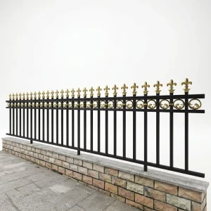 Modern European Design Zinc Steel Aluminum Garden Fence Panels Custom Size Water Rust Resistant Decorative Railing for Outdoor
