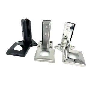 Modern Frameless Glass Stair Railing Spigot Stainless Steel Rust Resistant Finish Easy Installation for Flooring Handrail