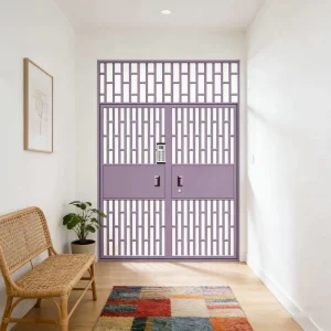 Modern Front Entry Doors Stylish Metal Doors Strong Entrance Door for Houses Durable Metallic Door Iron Doors for Houses