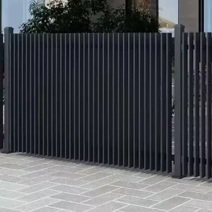 Modern Front Yard Villa Black Fully Welded Aluminum Alloy Guardrail Durable Outdoor Garden Fence