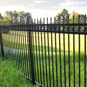 Modern Galvanized Steel Fence Panel Durable Industrial Style For Outdoor Spaces