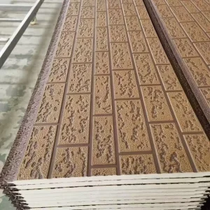 Modern Good Insulation Metal Material Kitchen Prefab House Roofing Outdoor Warehouse Exterior PU Wall Sandwich Panel for Outdoor