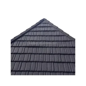 Modern Heat Resistant Corrugated Galvalume Steel Substrate Stone Coated Metal Roof Tile Granule coated Roofing Sheet for Villa