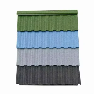 Modern Heat Resistant Stone Coated Metal Roof Tile for Temple Hotel Warehouse