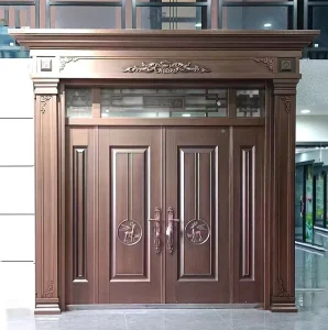Modern High Grade Beautiful Fire Resistant Metal Door Metal Bifold Door Heavy Duty Metal Door Galvanized Sheet Metal Doors