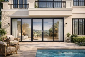 Modern Horizontal Stainless Steel Wind resistant Aluminum Alloy Sliding Glass Windows for Hotels Apartments Villas Heat