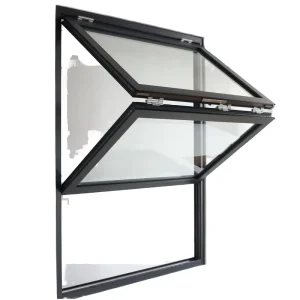 Modern Hotel Fold up Black Aluminum Alloy Bifold Windows Double Glazed Vertical Folding Soundproof Dust-Proof Balcony