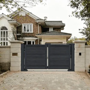 Modern House Outdoor Automatic Driveway Aluminum Entry Sliding Gates Garden Entrance Main Slide Doors