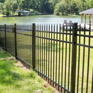Modern House Wrought Iron Main Gate, 10 ft, Powder-Coated, Front Door Security Gate and Fencing