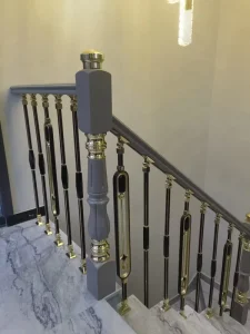 Modern Household Aluminum Alloy Columns for Indoor Guardrails Stair Railings & Balconies Gold Black