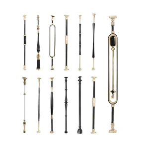 Modern Indoor Aluminum Alloy Stair Railing Gold & Black Rust & Water Resistant Easy Installation Balustrades