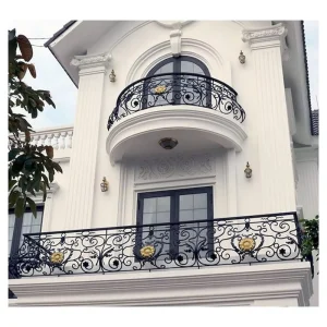 Modern Indoor Square Round Oval Black Gold Metal Stair Spindles Stairs Wrought Iron Baluster