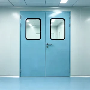 Modern Industrial Aseptic Swing Door for Pharma Dust Resistant Airtight Structure Manual Opening Stainless Steel Interior Door
