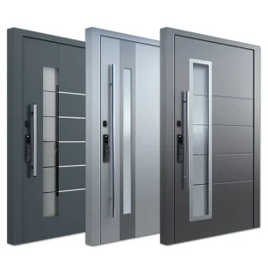 Modern Interior Metal Gate Doors Design Internal 304 SS Stainless Steel Entry Door for Apartment Houses Building