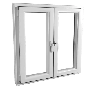 Modern Inward Opening Double Glazed UPVC Hinged Window Durable and Thermally Insulated European PVC Tilt and Turn Windows
