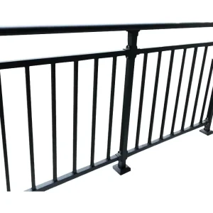 Modern Laser Cut Stainless Steel & Aluminum Straight Floor Mounted Rust Resistant Stair and Balcony Railings