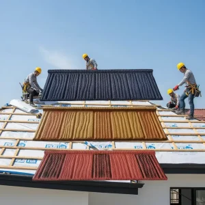 Modern Long Lifespan Stone Coated Metal Roofing for Residential Commercial Warehouse & Workshop Use