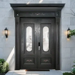 Modern Luxury Aluminum Art Entrance Security Door Aluminum Art Metal Main Door High Quality Durable and Elegant