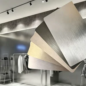 Modern Luxury Brushed Metal Wall Panel Indoor Decorative PVC Wall Panel Bamboo Charcoal Fiber Co extruded Wall Panels and Boards