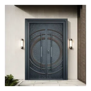 Modern Luxury Design Metal Security Steel Door Finished Interior Entrance Swing Doors for Apartments