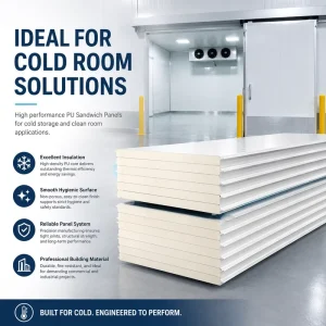 Modern Metal 50mm 100mm 150mm PU Sandwich Panel Office Building