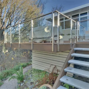 Modern Metal Post Railing Stainless Steel Balustrade for Staircase Balcony