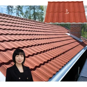 Modern Metal Roofing Sheets Durable AZ150g Building Materials Waterproof Stone Coated Metal Roof Tiles