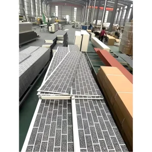 Modern Metal faced Polyurethane Heat Insulation Fire Resistant Moisture proof Eco Friendly Wall Panels for Hotels