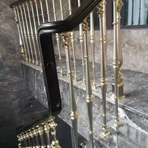 Modern Minimalist Gold Aluminum Railings for Hotels Villas Apartments Light Luxury Balustrades & Handrails