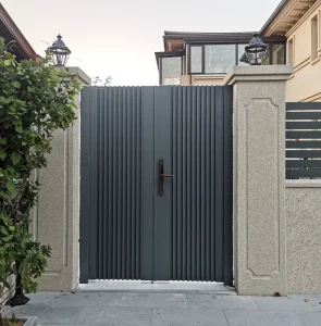 Modern Minimalist Villa Outdoor Automatic Sliding Swing Aluminum Alloy Security Gate